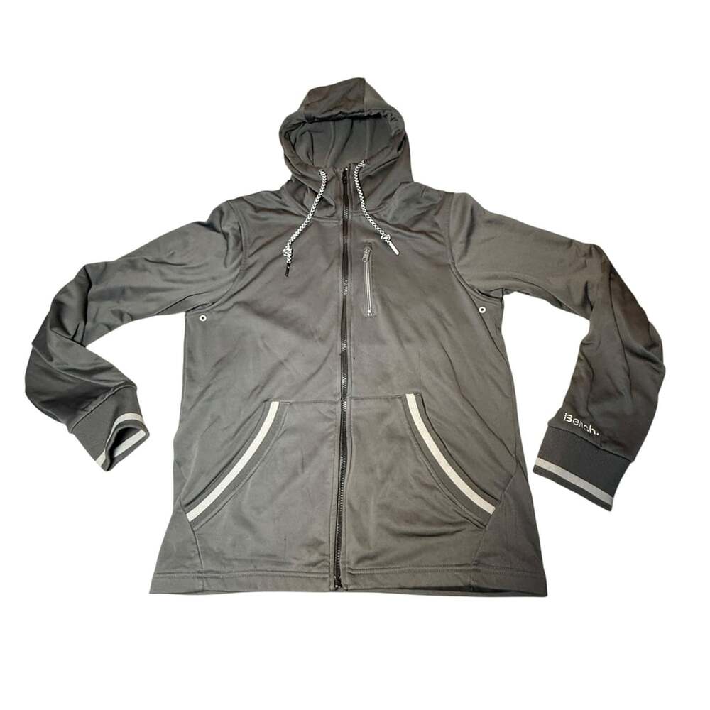 Bench Full Zip Hoodie Size L Charcoal Gray Fleece Jacket